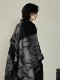 Jiaolingzi Fashionable Niche Design Split Cape Large Shawl Autumn and Winter Warm Double-Sided Knitted Cape for Outerwear in Winter