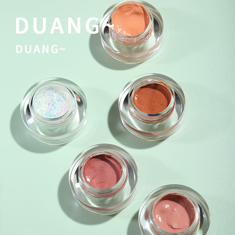 Ge Ge Wu hai lớp phấn mắt dạng gel pan cream glitter lêlescent mờ không thấm nước đĩa nhỏ cầm tay nhỏ gọn sequin siêu flash nữ - Bóng mắt