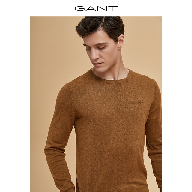 GANT ພາກຮຽນ spring ແລະ summer ສີແຂງຂອງຜູ້ຊາຍ sweater ຄໍຕະຫຼອດແຂນຍາວ 8050063