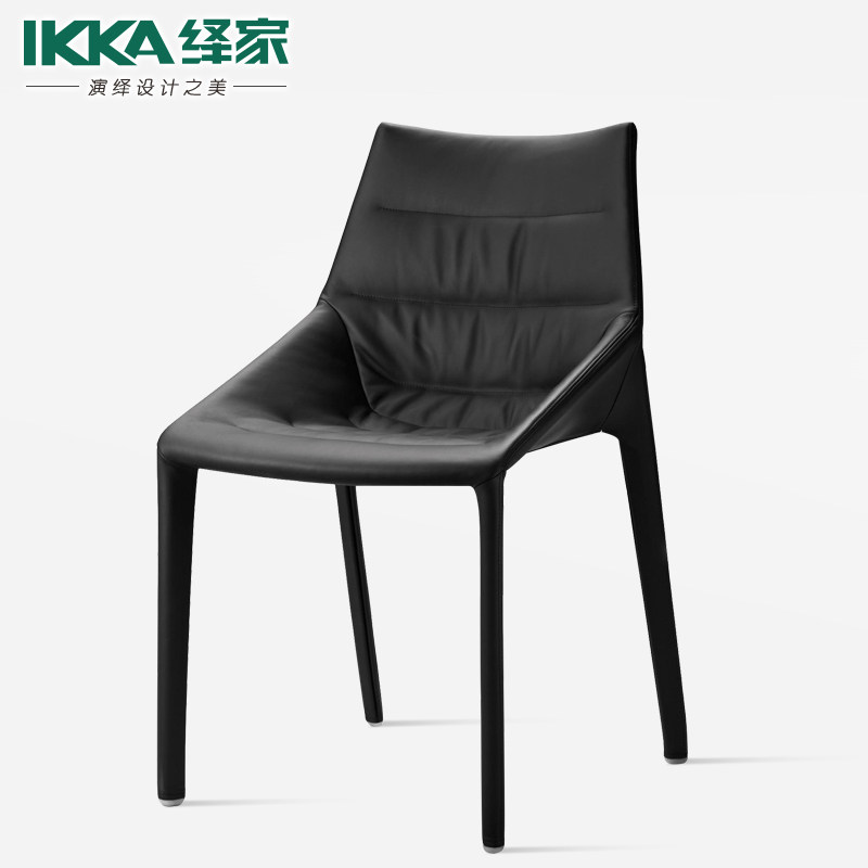 Will-style Light Lavish Minimalist All-bag Dining Chair Designer Creative Casual Web Red Chair Modern Minima Home Genuine Leather Chair