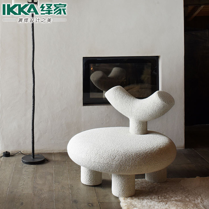 Nordic Baby Lamb Sofa Child Seat Small Family Style Living Room Designer Bedroom Single Chair Change Shoes stool