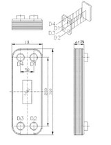 5P machine matching plate exchange ZL26-44 heat exchanger heat pump condenser Brazed Plate Heat Exchanger
