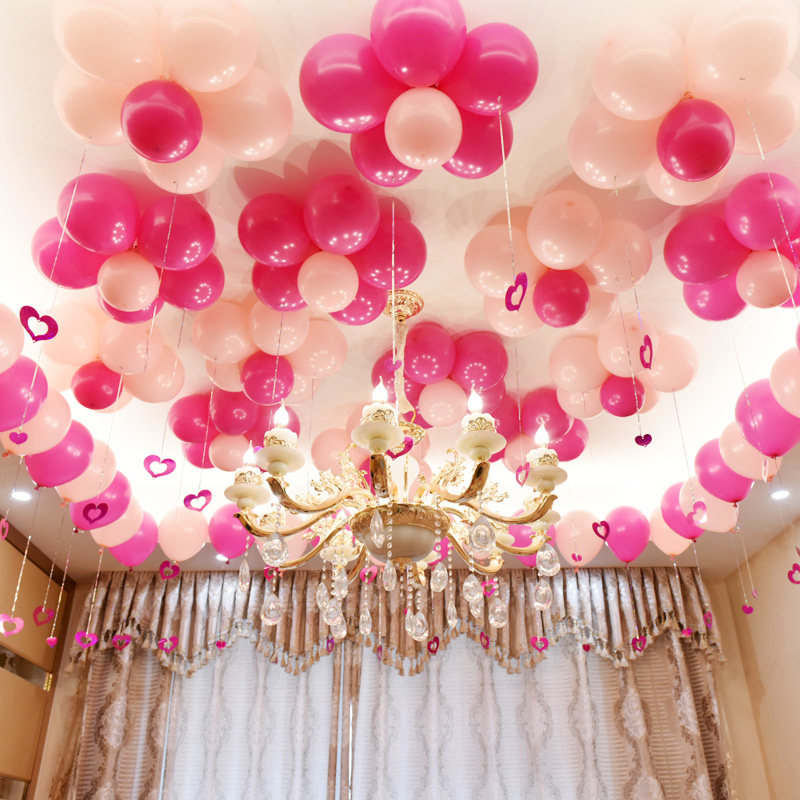 Wedding Celebration Items Wedding House Decoration Round Balloon Rain Silk Sequins Pendant Birthday Romantic Placement Creative Package