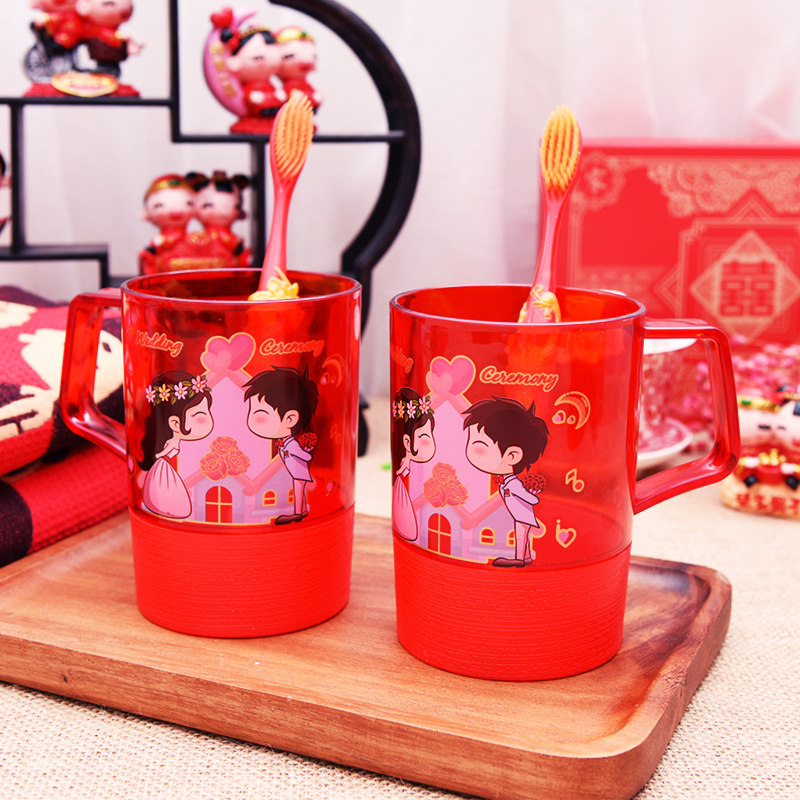 Wedding wash cup soap box wedding pair cup bride bathroom supplies couple brushing cup set