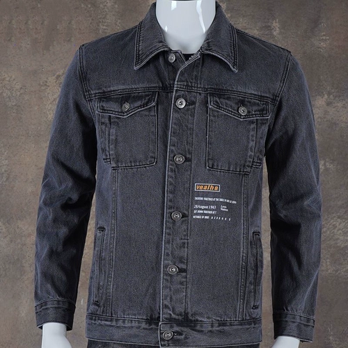 Джинсовая мужская демисезонная куртка, мужской утепленный ретро универсальный кардиган для отдыха, в корейском стиле