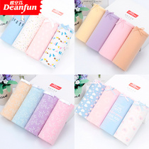 Butterfly Anven Womens Underwear Lady Briefs Clear Pure Cotton Cute Mid Waist Flat Corner Printed Soft And Comfortable Breathable Pants Head