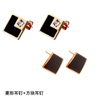 Черные серьги