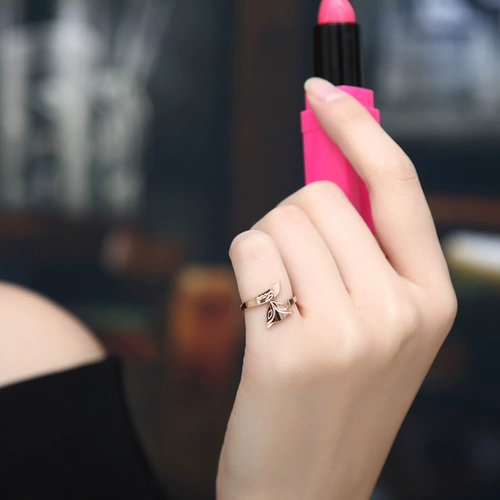 Модное золотое кольцо из нержавеющей стали, в корейском стиле, 18 карат, розовое золото