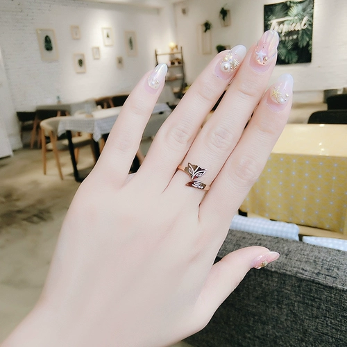 Модное золотое кольцо из нержавеющей стали, в корейском стиле, 18 карат, розовое золото