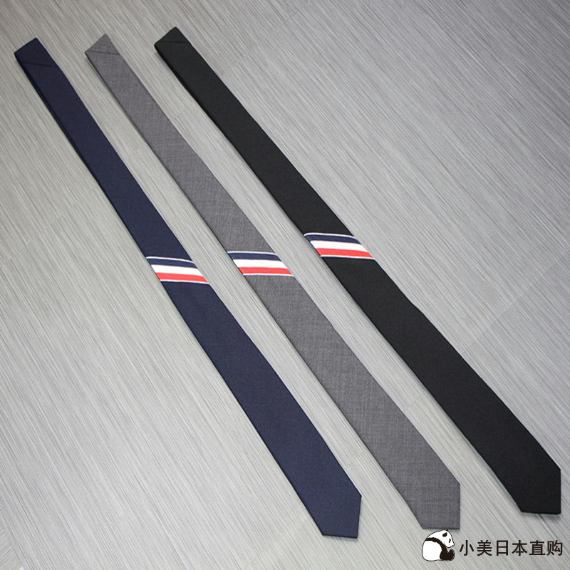 Small Beauty Day Thom Browne Spring new TB Three-color webbing silk satin fashion men and women casual business tie