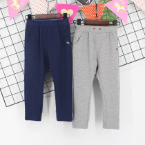 Spring and autumn childrens clothing boys and girls cotton wool ring sports pants casual pants childrens middle and big childrens pants pants