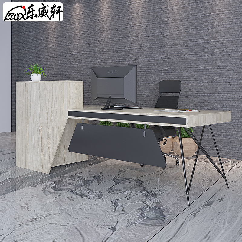 Lok Weixuan Cashier Silver Counter Industrial Wind Front Office Fashion Atmosphere Company Brief Modern Iron Art Reception Desk Office Front Office