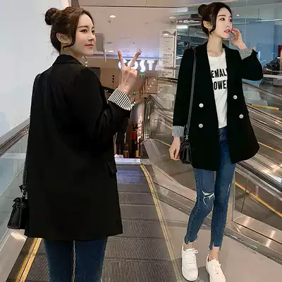Small blazer Women's Spring and Autumn New Tide Korean version of small man loose top long version temperament suit
