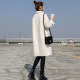 Women's medium-length woolen coat for small people 2023 autumn and winter cotton thickened temperament Korean style black woolen coat