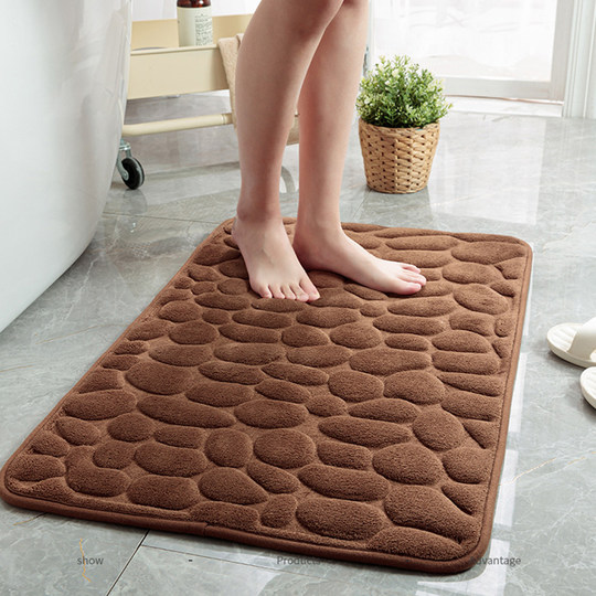 Bathroom floor mat bathroom door absorbent foot pad toilet quick-drying non-slip carpet door mat door mat toilet