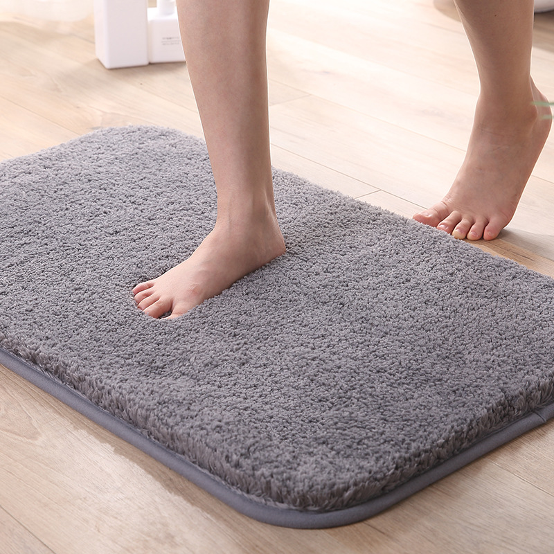 Plush thickened floor mat carpet Kitchen bathroom doormat Door bathroom non-slip mat Absorbent quick-drying foot mat