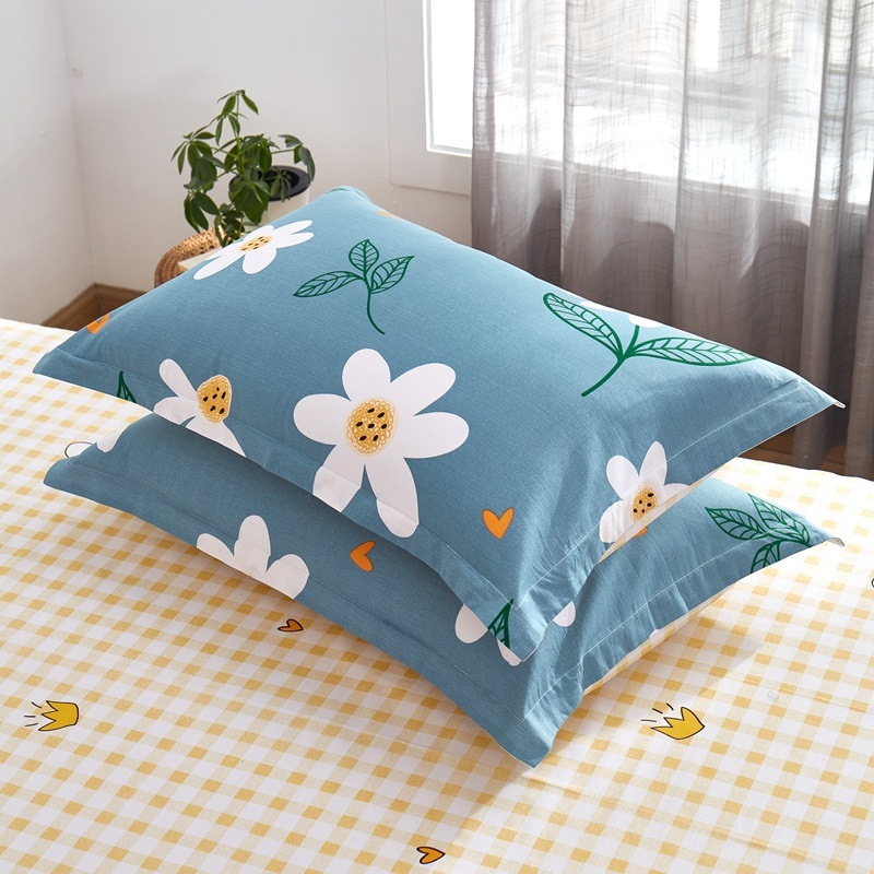 100% cotton pillowcase cotton pillowcase ins double single student dormitory pillowcase 48x74cm pair pack