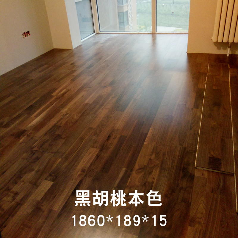 American black walnut three - story solid wood floor Beijing measured installation floor warm bedroom A class environmental protection 006