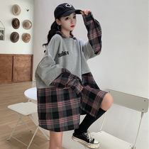 Large size womens fat mm2021 spring new loose coat slightly fat sister Foreign Air Age Age Cover meat sweater jacket coat