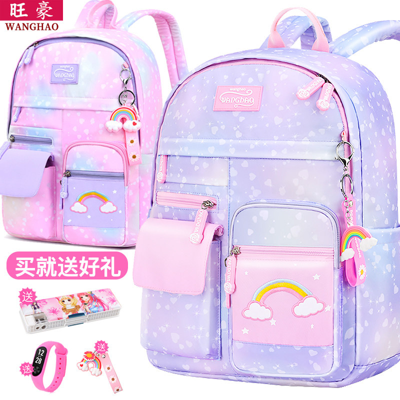 Bag for girls Primary school children 23 to sixth-grade Princess girl Light Child Light Child minus minus care Shoulder Bag double shoulder bag