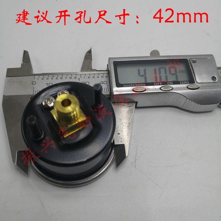 Đồng hồ đo áp suất có giá đỡ đồng hồ đo áp suất không khí Y-40mm10kg/1mpa đồng hồ đo áp suất trục 40 bề mặt 1/8 ren đồng hồ đo