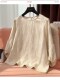 19mm Silk Jacquard Lantern Sleeve Blouse for Women, 2024 Summer New Style, Age-Reducing Loose Fit Mulberry Silk Top