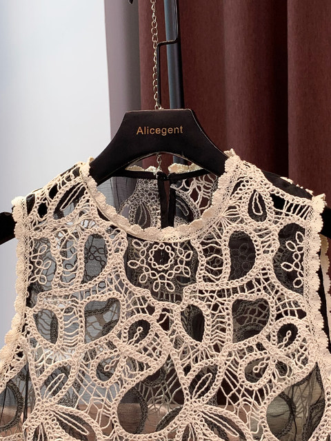 Stylish Mesh Thin Vest for Women, 2024 Summer New Crochet Hollow-Out Sleeveless Top