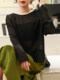 Black High-End Silk Blouse, Sheer Top for Women, 2024 Summer New Style, Lightweight Mulberry Silk Sun Protection Shirt
