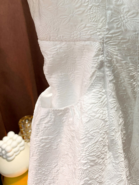 A-Line Dress for Women, Summer 2024 European Style, New Embossed Jacquard, Slim Fit, Elegant and High-End Dress