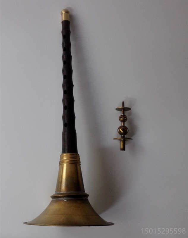 Ebony Suona 31CM Ebony Suona Rod With Pure Copper Needle Copper Bowl Down BCDA Suona Solid Core