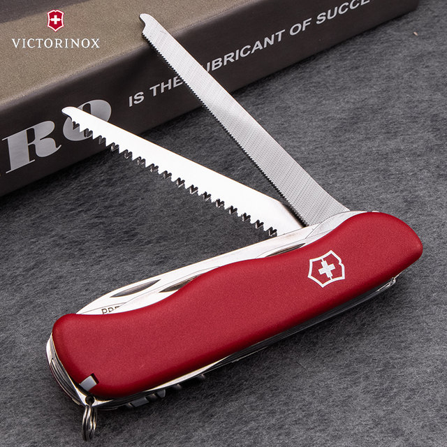 Victorinox Swiss Army Knife New 111MM Work Hero Red 0.8564 Multifunctional Folding Knife ນຳເຂົ້າຕົ້ນສະບັບ