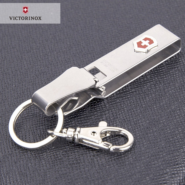 Victorinox Swiss Army Knife Stainless Steel Belt Keychain Ring 4.1858 Swiss Made Original ນຳເຂົ້າຂອງແທ້