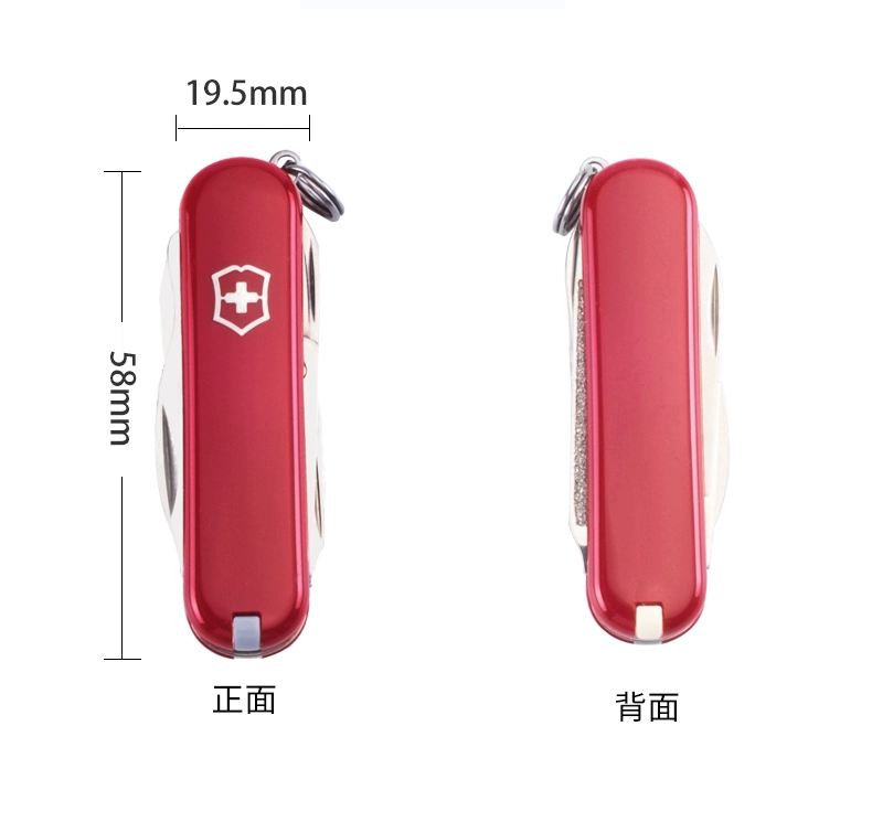 Victorinox Swiss Army Knife 58mm màu đỏ hạnh phúc 0.6363 Mini đa chức năng Folding Knife Swiss Sergeant