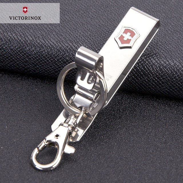 Victorinox Swiss Army Knife Stainless Steel Belt Keychain Ring 4.1858 Swiss Made Original ນຳເຂົ້າຂອງແທ້