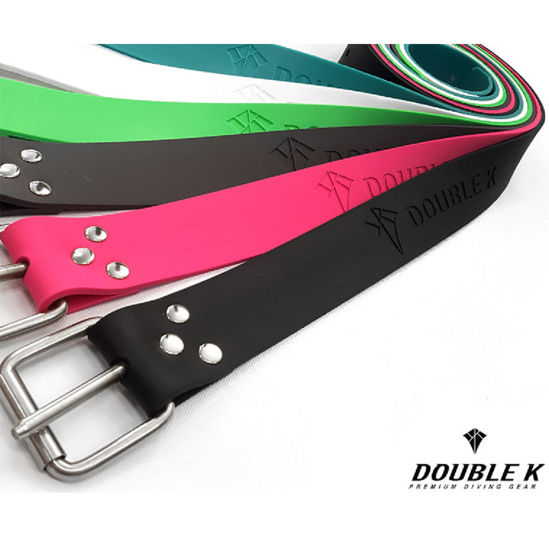 South Korea Double K Professional Free Submersible Counterweight Belt Fast Unloading Silicone Material Stainless Steel Buckle Diving Belt