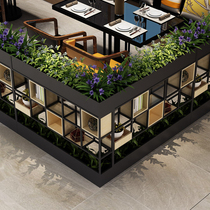 Iron flower shelf multi-layer floor-to-ceiling indoor restaurant cafe office leisure partition display stand display cabinet