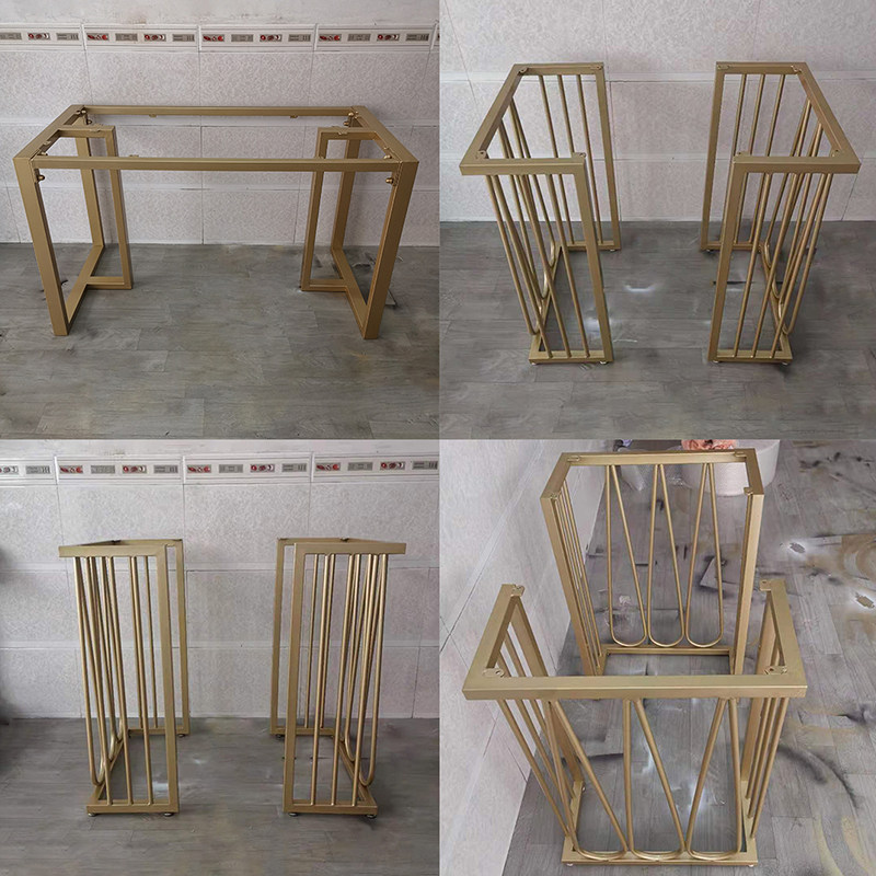 Custom wrought iron table legs table leg bracket desk large board table legs tea table rock slab marble table leg shelf