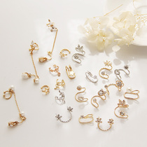 Buy 2 get 1 free a variety of Korean mixed style left ear single earring without piercing ear clip ear bone clip painless