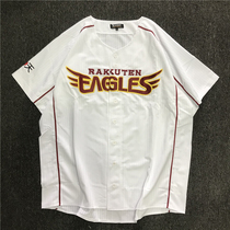 Japanese band baseball uniform cardigan street hiphop jersey men and women same style hip hop street dance large size T-shirt