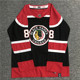 Trendy brand hip-hop ice hockey uniform long-sleeved large size V-neck sweatshirt couple bf hip-hop hip-hop jersey jacket lining