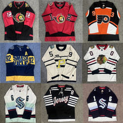 Foreign trade ice hockey uniform hip-hop street hiphop jersey rap hip-hop loose large size baseball uniform long-sleeved T for men and women