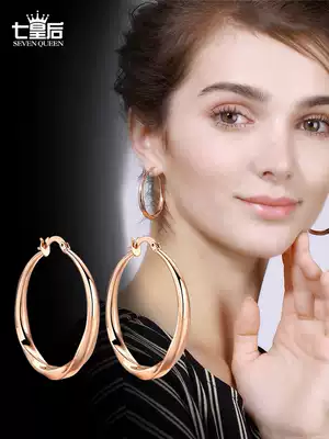 European and American exaggerated large circle earrings high-end earring fashion 2020 new trend rose gold color gold ear buckle ring