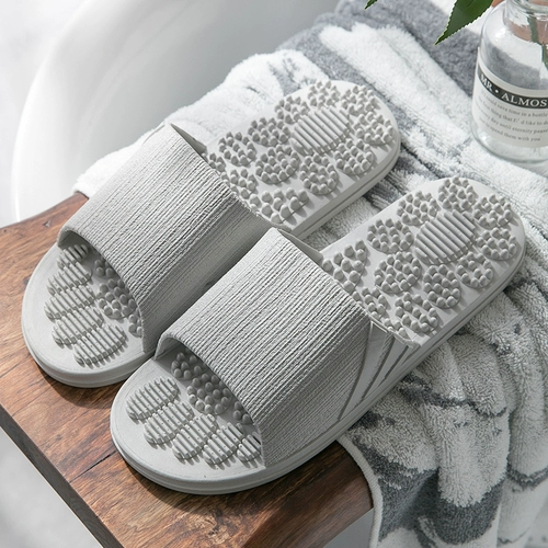 Массажер, мужские летние тапочки, нескользящие слайдеры для ног