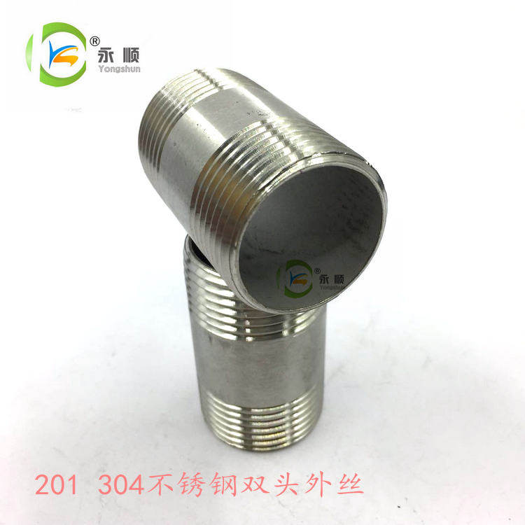 304 stainless steel pipe outer wire double head double male screw round pipe direct water pipe joint 201 plumbing accessories conventional 4 points 6 points
