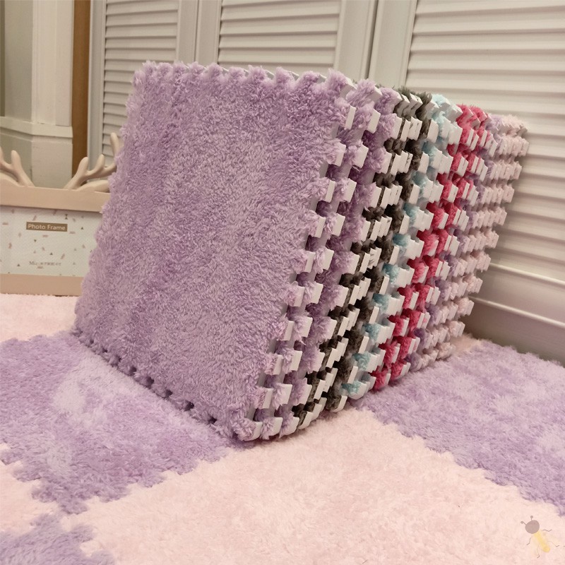 Block Carpet Splicing Foam Ground Floor Window Mat tatami mat Thickened Extra-thick Bedroom Coral Suede