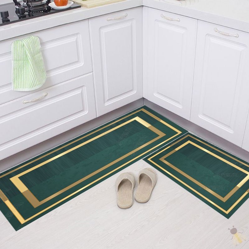 Kitchen floor mat suction suction oil non-slip special paved with doorway upscale European-style entrance waterproof and anti-oil easy to clean