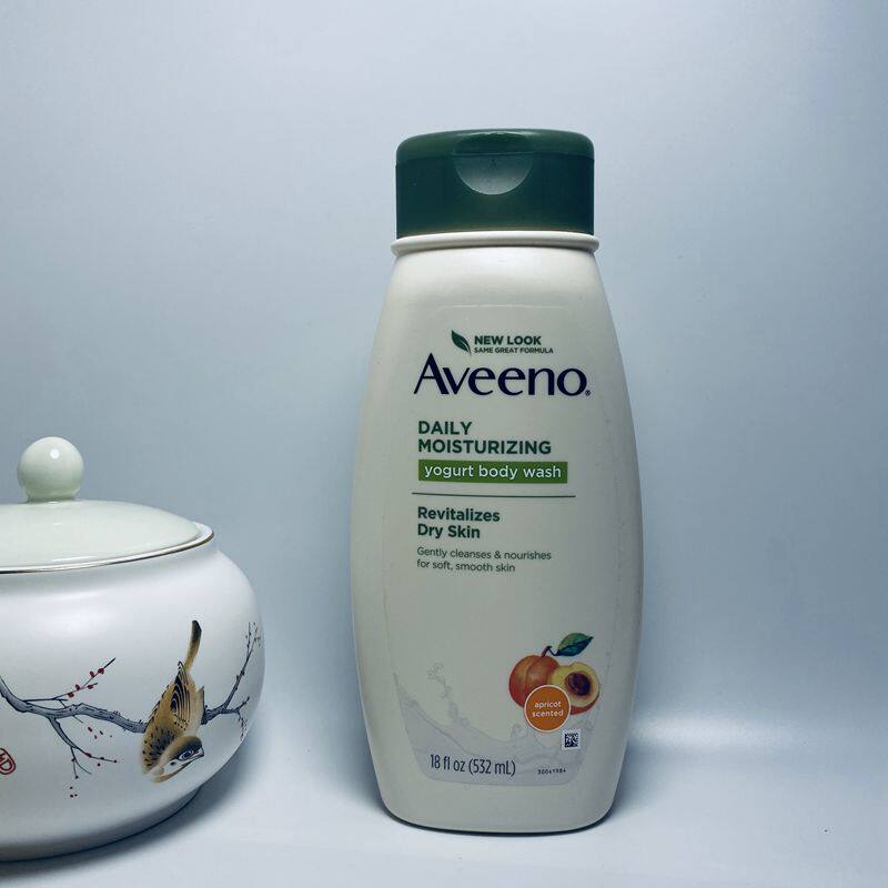 Spot American Aveeno Aveno natural oatmeal yogurt honey apricot moisturizing shower gel 532ml