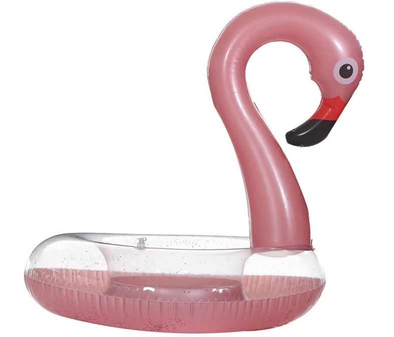 Hot bán vòng bơi flamingo sequin trong suốt dày PVC lưới màu đỏ dành cho người lớn nhỏ Mary thích bơi vòng - Cao su nổi