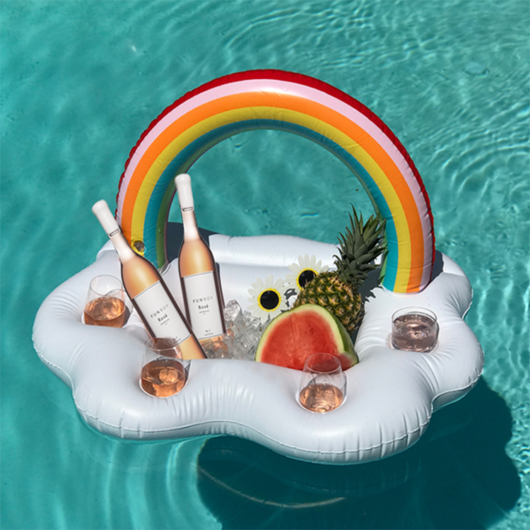 Inflatable Rainbow Clouds water bar Counter Arch rainbow Cup seat salad bar Fire Birds Four Holes Cup Seat Drink Cup Holder
