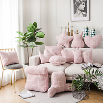 Nordic ins sofa pillow bay window living room girl heart bedroom Net red cushion bedside backrest Crown pillow